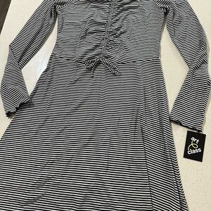Art class black and white striped Dress for girls Dress